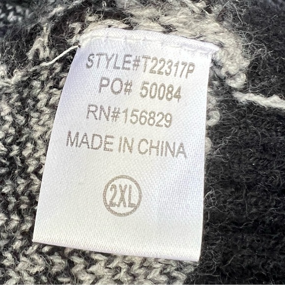 White Birch Long Sleeve Black White Plaid Cardigan Sweater Women’s Sz. 2XL - Picture 4 of 5